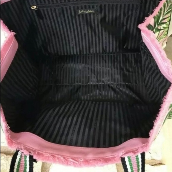 VS Tropical Palm Tree Nautical Canvas Tote Bag - Picture 5 of 7